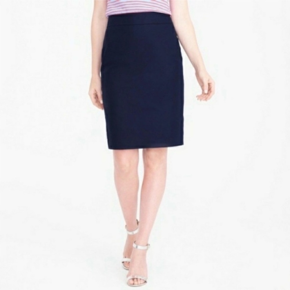 JCrew Pencil Skirt Size 4 Navy Blue